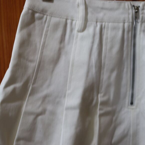 Altar'd State Cream Pleated Micro Mini Skirt Medium - Picture 3 of 8